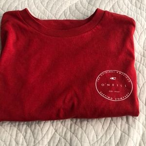 All red O’NEILL T-shirt